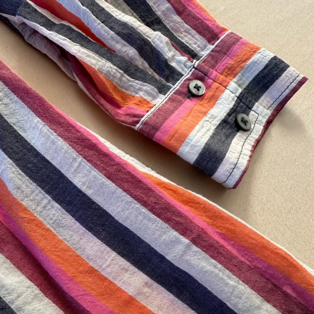 NIC + ZOE Striped Cotton Shirt Dress Size S - Picture 7 of 9